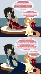 Size: 1461x2606 | Tagged: artist:the-orator, derpibooru import, discorded, discord whooves, doctor whooves, oc, oc:whirly willow, professor whooves, rule 63, safe, the doctoress, time turner