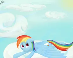 Size: 5000x4000 | Tagged: safe, artist:tlatophat, derpibooru import, rainbow dash, pony, absurd resolution, cloud, cloudy, solo