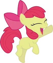 Size: 6000x7159 | Tagged: safe, artist:lightningtumble, derpibooru import, apple bloom, earth pony, pony, absurd resolution, eyes closed, hoofbump, open mouth, simple background, smiling, solo, transparent background, vector
