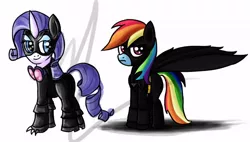 Size: 600x340 | Tagged: artist:malizlewa, batman, catwoman, crossover, derpibooru import, parody, rainbow dash, rarity, safe, the dark knight rises