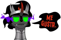 Size: 5000x3280 | Tagged: safe, derpibooru import, king sombra, pony, unicorn, spoiler:s03, absurd resolution, male, me gusta, meme, season 3 villain, simple background, solo, stallion, transparent background, vector