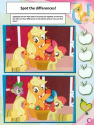 Size: 1201x1600 | Tagged: apple bloom, applejack, comic, derpibooru import, have fun with the ponies, norway, safe, spike, spot the difference, translation