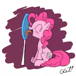 Size: 500x500 | Tagged: artist:gloomygoomba, derpibooru import, licking, lollipop, pinkie pie, safe