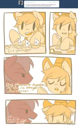 Size: 1196x1920 | Tagged: suggestive, artist:ryephoenix, derpibooru import, big macintosh, braeburn, earth pony, pony, ask braeburn!, ask, gay, implied shipping, male, shipping, stallion, tumblr