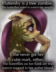 Size: 614x780 | Tagged: artist:crookedtrees, derpibooru import, fluttershy, fluttertree, headcanon, image macro, meta, mlp-headcanons, semi-grimdark, text