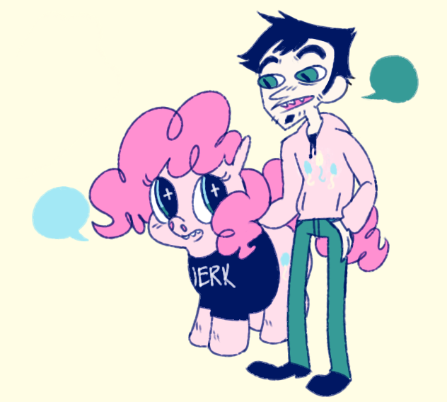 Size: 632x568 | Tagged: artist:bobiehugs, crossover, dan, dan pie, dan vs, derpibooru import, female, human, male, pinkie pie, safe, shipping, straight