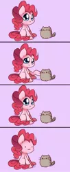 Size: 600x1470 | Tagged: :3, artist:solar-slash, cat, chibi, comic, cute, derpibooru import, diapinkes, localization, pinkie pie, pusheen, safe