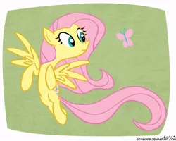 Size: 900x720 | Tagged: artist:braindps, butterfly, derpibooru import, fluttershy, safe, solo