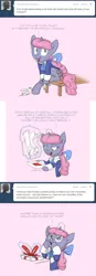 Size: 640x1846 | Tagged: artist:carnifex, ask, ask velvet, derpibooru import, oc, oc:velvet, safe, tumblr, undressing, unofficial characters only