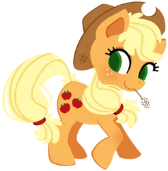 Size: 491x500 | Tagged: applejack, artist:sprits, colored pupils, derpibooru import, lineless, safe, simple background, solo, straw in mouth, transparent background