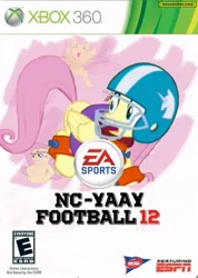 Size: 475x668 | Tagged: american football, artist:doctorxfizzle, derpibooru import, fluttershy, ncaa, parody, safe, video game