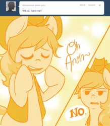 Size: 700x803 | Tagged: artist:ryephoenix, ask, ask braeburn!, braeburn, derpibooru import, safe, tumblr