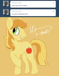 Size: 700x904 | Tagged: artist:ryephoenix, ask, ask braeburn!, braeburn, derpibooru import, safe, tumblr