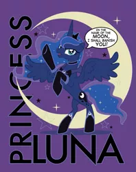 Size: 669x846 | Tagged: artist:hezaa, clothes, crossover, derpibooru import, dialogue, parody, princess luna, rearing, safe, sailor moon, socks, solo, speech bubble