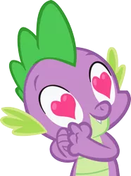 Size: 745x1000 | Tagged: safe, artist:bronyponygal, derpibooru import, spike, dragon, heart eyes, male, solo, wingding eyes