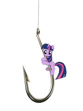 Size: 285x380 | Tagged: safe, derpibooru import, twilight sparkle, pony, unicorn, bronybait, cute, fishing, frown, hook, hug, literal, looking down, pun, reaction image, simple background, solo, suspended, this is bait, transparent background, twiabetes, unicorn twilight