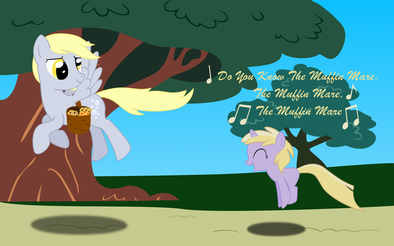 Size: 1600x1000 | Tagged: safe, artist:therecliner27, derpibooru import, derpy hooves, dinky hooves, pegasus, pony, cute, derpabetes, dinkabetes, equestria's best daughter, equestria's best mother, female, like mother like daughter, mare, mother and daughter, pronking