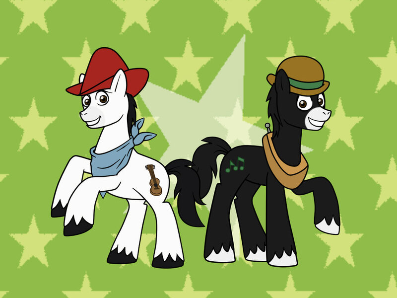 Size: 900x675 | Tagged: safe, artist:m2cool, derpibooru import, ponified, pony, crossover, disney, hanna barbera, horace horsecollar, quick draw mcgraw