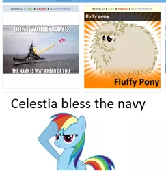 Size: 544x560 | Tagged: derpibooru import, exploitable meme, juxtaposition, juxtaposition win, navy, photo, pinkie pie, rainbow dash, safe