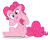 Size: 1024x819 | Tagged: safe, artist:lugiaangel, derpibooru import, pinkie pie, pony, cheek squish, cute, diapinkes, image, png, silly, silly face, silly pony, sitting, squishy cheeks, tongue out, underhoof, vector