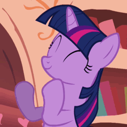 Size: 360x360 | Tagged: safe, derpibooru import, screencap, twilight sparkle, pony, unicorn, look before you sleep, animated, clapping, clapping ponies, cropped, cute, eyes closed, female, happy, loop, mare, meme origin, smiling, solo, twiabetes, unicorn twilight