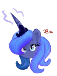 Size: 759x1006 | Tagged: artist:asikku, derpibooru import, princess luna, safe, simple background, solo