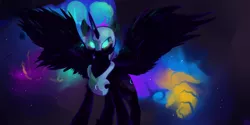 Size: 1200x600 | Tagged: artist:nyanamo, derpibooru import, nightmare moon, safe