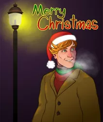 Size: 500x591 | Tagged: ask, ask the big apple, big macintosh, christmas, derpibooru import, humanized, safe, tumblr