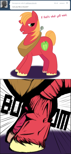 Size: 596x1280 | Tagged: safe, artist:tex, derpibooru import, big macintosh, earth pony, pony, ask big macintosh, ask, buff, male, stallion, tumblr