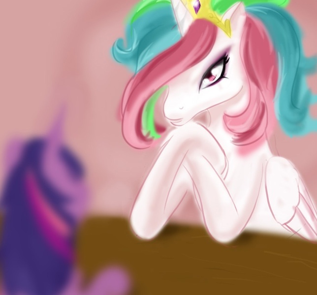 Size: 684x637 | Tagged: safe, artist:v-invidia, derpibooru import, princess celestia, twilight sparkle