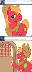 Size: 500x1110 | Tagged: safe, artist:tex, derpibooru import, big macintosh, earth pony, pony, ask big macintosh, ask, hat, male, stallion, tumblr