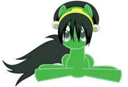 Size: 900x616 | Tagged: artist:perma-banned, avatar the last airbender, derpibooru import, ponified, safe, simple background, solo, toph bei fong, transparent background