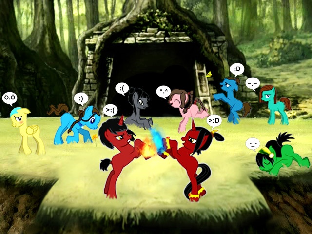 Size: 640x480 | Tagged: aang, artist:flamula, avatar the last airbender, azula, derpibooru import, katara, mai, ponified, safe, sokka, suki, toph bei fong, ty lee, zuko