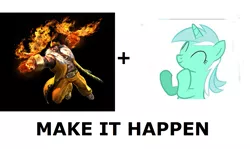 Size: 1337x796 | Tagged: anarchy reigns, black baron, derpibooru import, exploitable meme, lyra heartstrings, make it happen, meta, safe, super sexy fists of fire