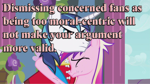 Size: 500x281 | Tagged: bronyetiquette, derpibooru import, gif party, image macro, meta, princess cadance, safe, shining armor, text