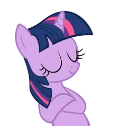 Size: 5954x6293 | Tagged: dead source, safe, artist:thatsgrotesque, derpibooru import, twilight sparkle, pony, unicorn, a canterlot wedding, absurd resolution, crossed hooves, eyes closed, female, mare, proud, simple background, smiling, smug, smuglight sparkle, solo, transparent background, unicorn twilight