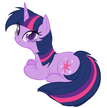 Size: 367x370 | Tagged: safe, artist:mn27, derpibooru import, twilight sparkle, pony, unicorn, cute, female, looking at you, looking back, lying, lying down, mare, prone, smiling, solo, unicorn twilight