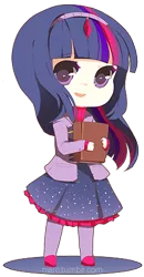 Size: 224x430 | Tagged: artist:niaro, chibi, derpibooru import, humanized, safe, solo, twilight sparkle