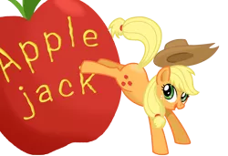 Size: 3724x2541 | Tagged: apple, applejack, artist:killjoy1227, derpibooru import, food, high res, kicking, safe, simple background, solo, transparent background, vector