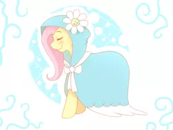 Size: 800x600 | Tagged: safe, artist:rosewhistle, derpibooru import, fluttershy, secret of my excess, cape, cloak, clothes, hood, solo