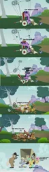 Size: 626x2162 | Tagged: safe, derpibooru import, edit, edited screencap, screencap, derpy hooves, sunshower raindrops, twilight sparkle, pegasus, pony, feeling pinkie keen, butch, comic, female, mare, piano, politics, ponytics, screencap comic, truck