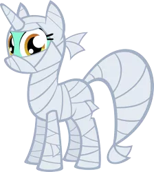 Size: 1341x1500 | Tagged: artist:kalleflaxx, costume, derpibooru import, lyra heartstrings, mummy, nightmare night, safe, simple background, solo, .svg available, transparent background, vector