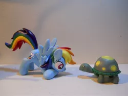 Size: 2592x1944 | Tagged: artist:earthenpony, craft, derpibooru import, irl, photo, rainbow dash, safe, sculpture, tank, toy