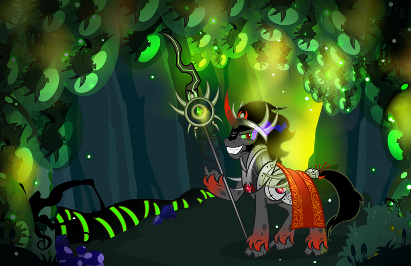 Size: 1400x906 | Tagged: artist:pixelkitties, changeling, cocoon, derpibooru import, hive, king sombra, safe, spoiler:s03, staff