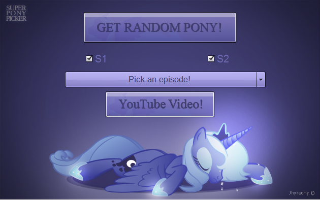 Size: 630x394 | Tagged: artist:jhyrachy, derpibooru import, episode, jhyrachy, picker, princess luna, random, safe, solo, youtube