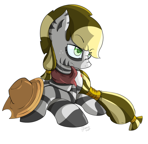 Size: 3444x3344 | Tagged: applejack, artist:llamaswithkatanas, derpibooru import, high res, prone, safe, simple background, solo, zebra, zebrafied, zebrajack