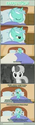 Size: 1063x3821 | Tagged: artist:tritebristle, bed, blanket, bon bon, comic, comic:heartstrings, derpibooru import, eyes closed, flashback, lyra heartstrings, offscreen character, pillow, pov, safe, smelling, sniffing, sweetie drops, thinking