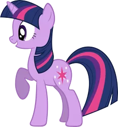 Size: 3487x3756 | Tagged: safe, artist:baumkuchenpony, derpibooru import, twilight sparkle, pony, unicorn, female, high res, mare, raised hoof, simple background, smiling, solo, transparent background, unicorn twilight, vector