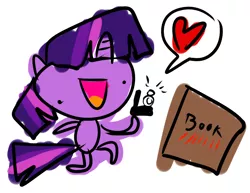 Size: 1270x981 | Tagged: artist:megasweet, bibliophile, blushing, book, cargo ship, crack shipping, derpibooru import, female, fridge art (literally), marriage, safe, shipping, that pony sure does love books, twibook, twilight sparkle