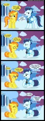 Size: 1354x3631 | Tagged: safe, artist:veggie55, derpibooru import, soarin', spitfire, pegasus, pony, clothes, comic, duo, sitting, uniform, wonderbolts dress uniform